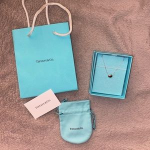 Tiffany & Co. silver bean necklace